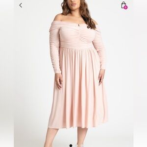 Off the shoulder rouched dress party,dressy,wedding, special occasion